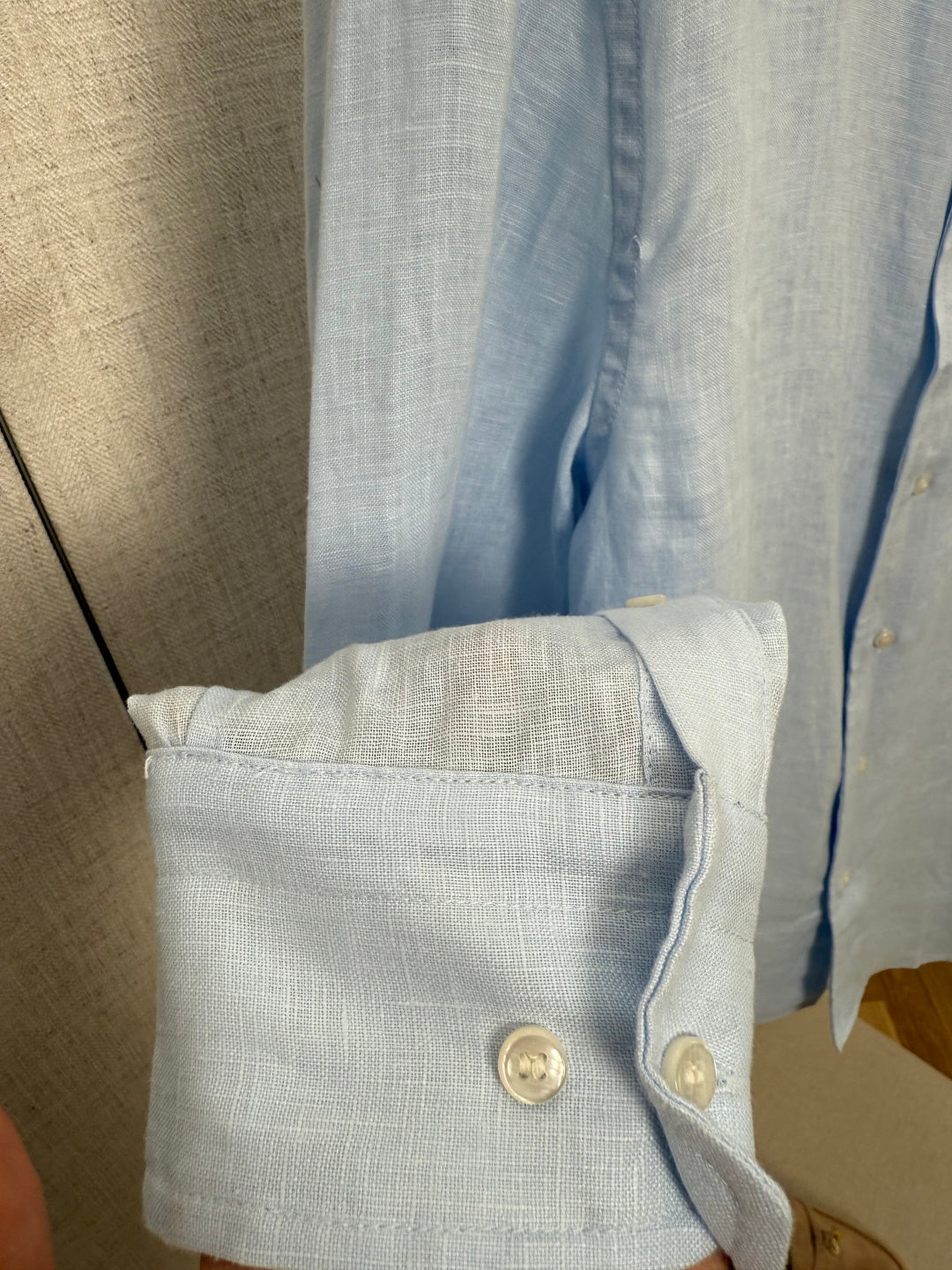 Loro Piana Hemd Hellblau – Leichtes Leinenhemd mit Brusttasche