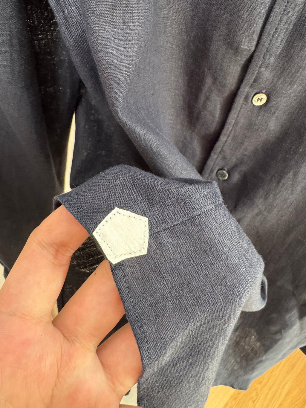 Loro Piana Hemd Dunkelblau – Leichtes Leinenhemd mit Brusttasche