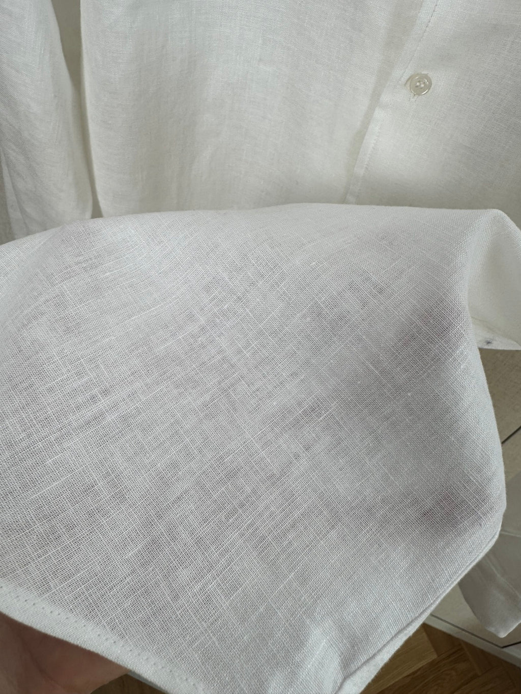 Loro Piana Hemd Weiss – Leichtes Leinenhemd mit Brusttasche