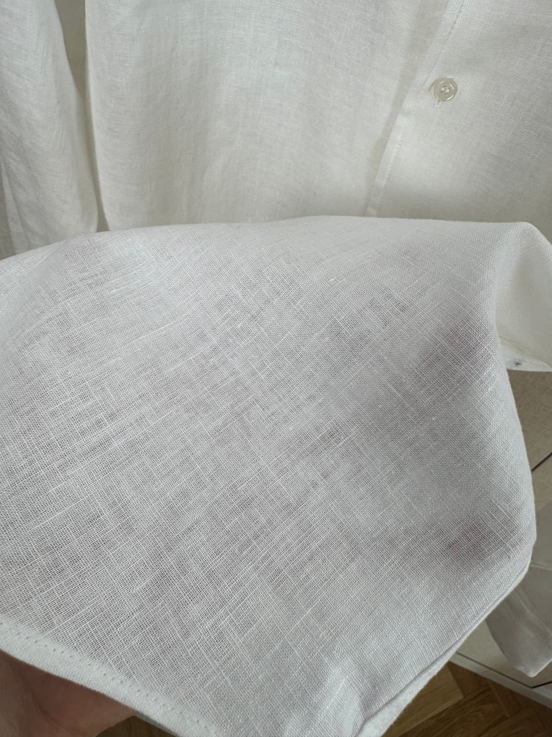 Loro Piana Hemd Weiss – Leichtes Leinenhemd mit Brusttasche