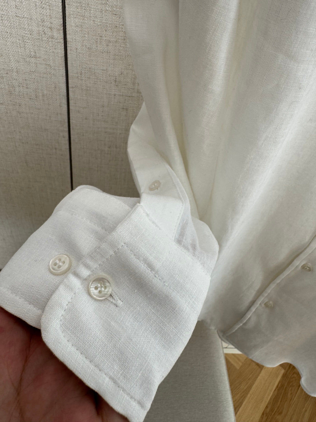 Loro Piana Hemd Weiss – Leichtes Leinenhemd mit Brusttasche