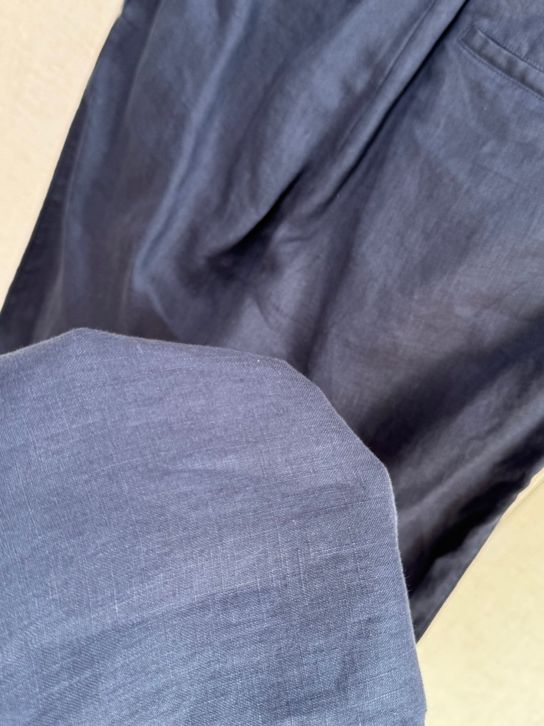 Loro Piana Leinenhose Dunkelblau – Leichte Sommerhose mit Elastikbund