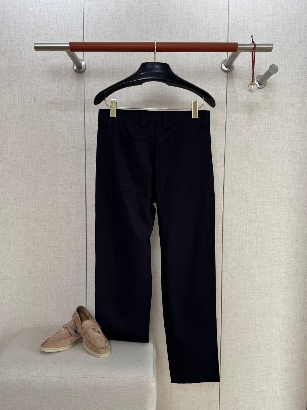 ZEGNA Dunkelblaue Baumwoll-Chinohose in moderner Passform