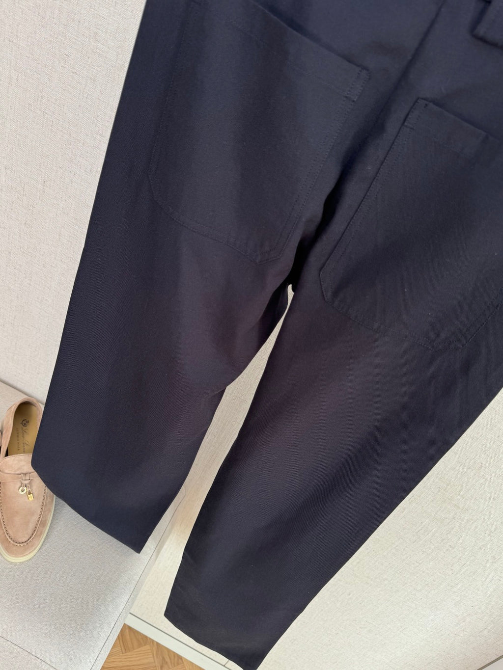 ZEGNA Dunkelblaue Baumwoll-Chinohose in moderner Passform
