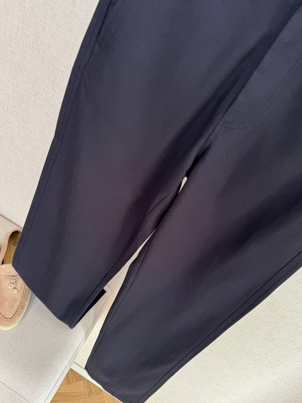 ZEGNA Dunkelblaue Baumwoll-Chinohose in moderner Passform