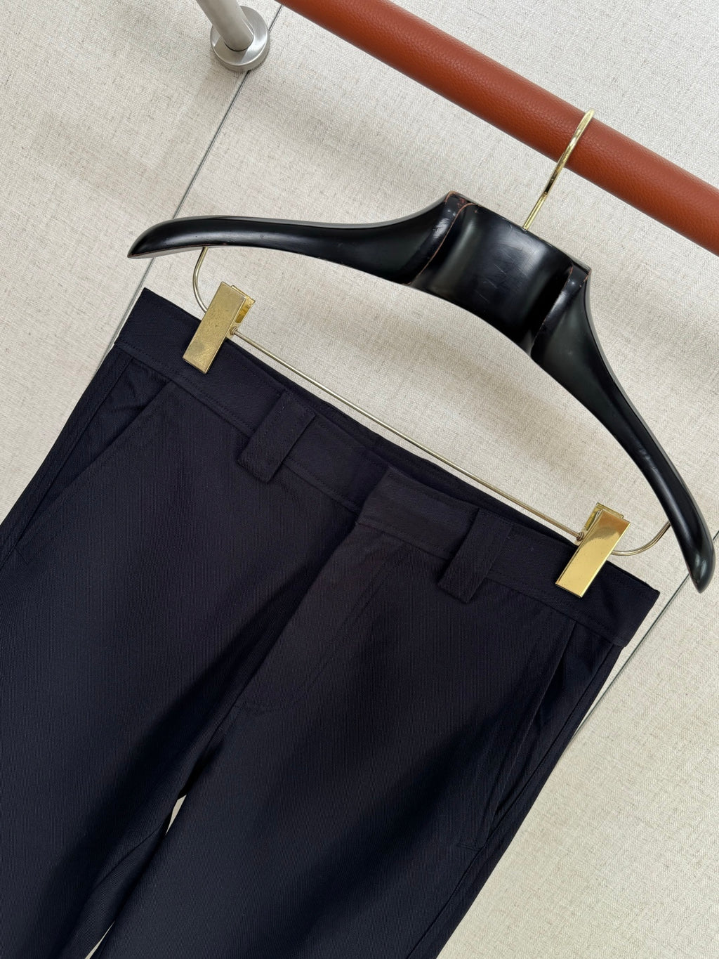 ZEGNA Dunkelblaue Baumwoll-Chinohose in moderner Passform