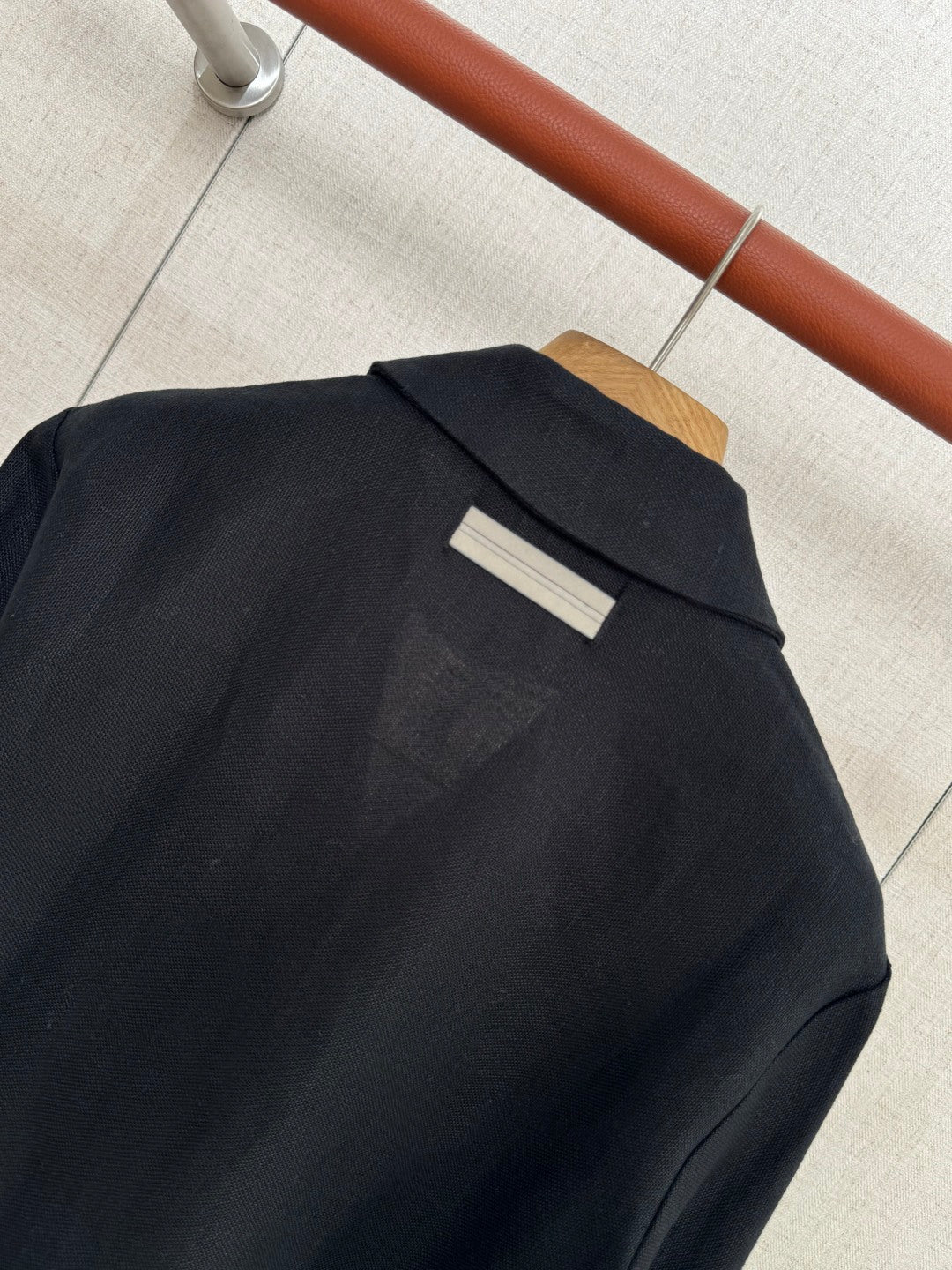 ZEGNA Schwarze Leinenjacke im minimalistischen Design