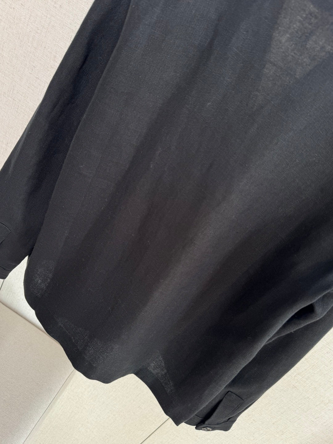 ZEGNA Schwarze Leinenjacke im minimalistischen Design