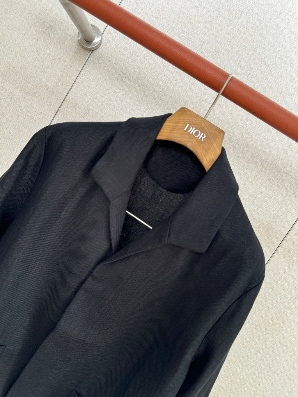 ZEGNA Schwarze Leinenjacke im minimalistischen Design
