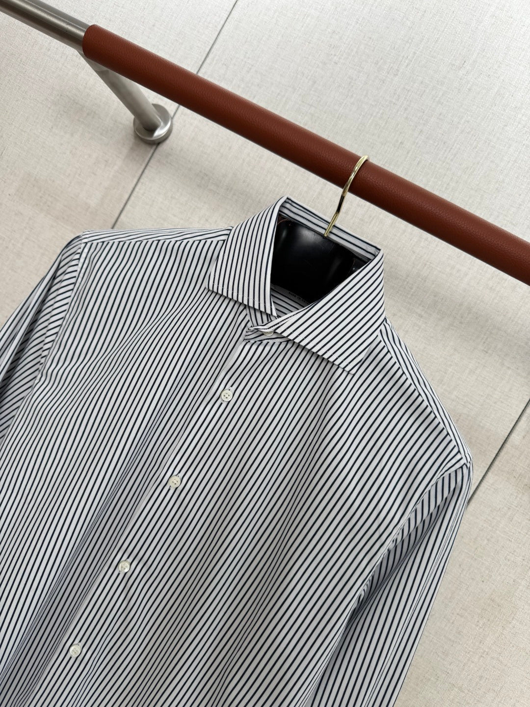 Loro Piana Businesshemd Blau-Weiss – Feines Streifenhemd mit klassischem Kragen