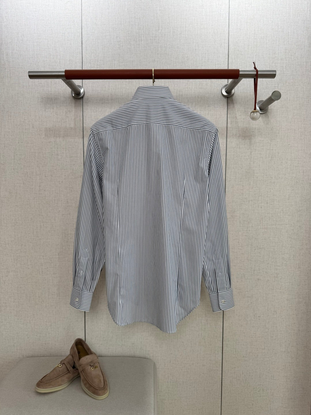 Loro Piana Businesshemd Blau-Weiss – Feines Streifenhemd mit klassischem Kragen