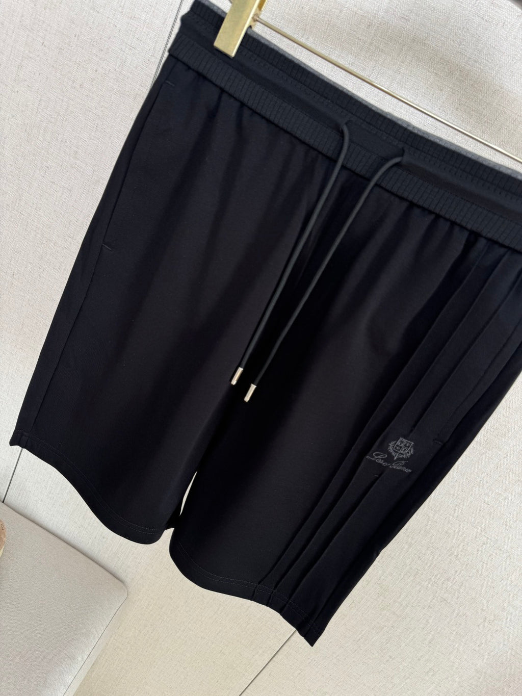 Loro Piana Shorts Schwarz – Sportlich-elegante Bermuda mit Kordelzug