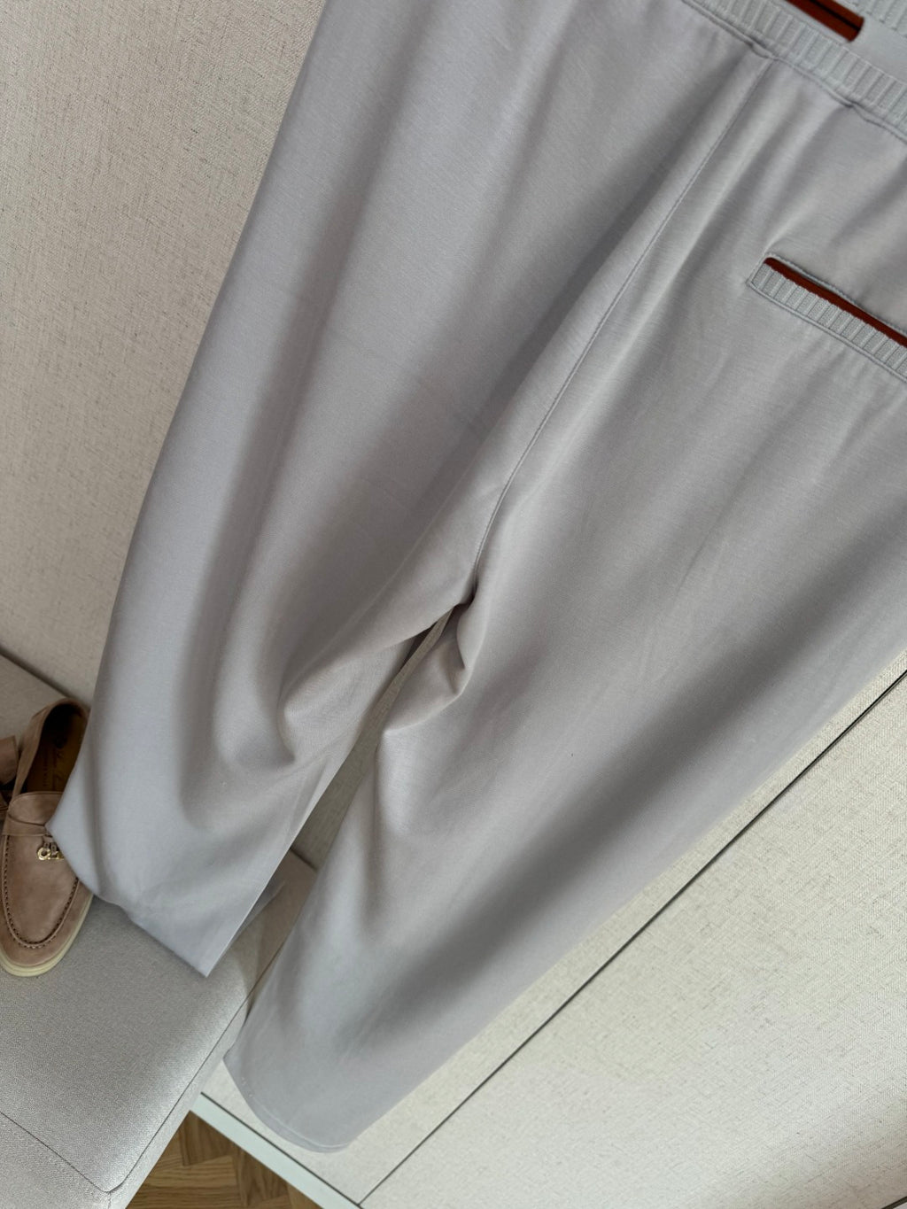 ZEGNA Hellgraue Jersey-Jogpants mit Tunnelzug in entspannter Passform