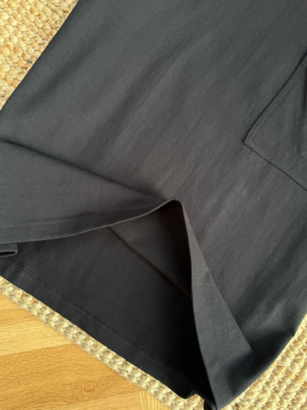 Dior – Schwarzes T-Shirt mit gemusterter Einstecktasche und Brusttasche