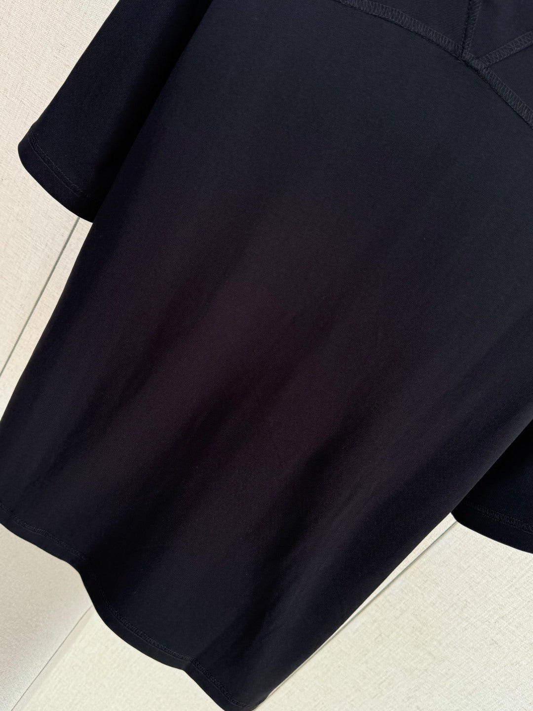 Dior – Schwarzes T-Shirt aus Baumwolle mit Brusttasche