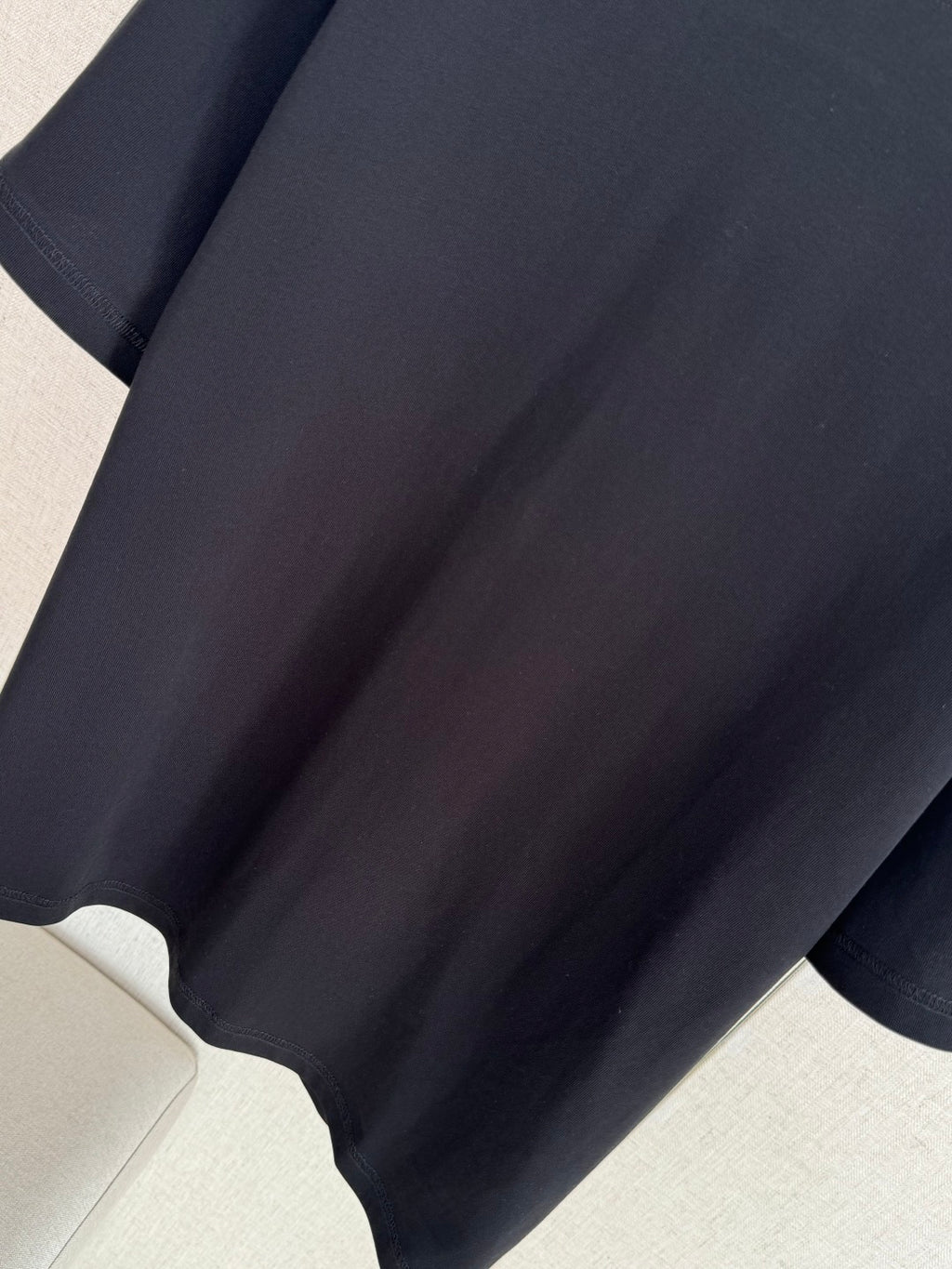 Dior – Schwarzes T-Shirt aus Baumwolle mit Brusttasche