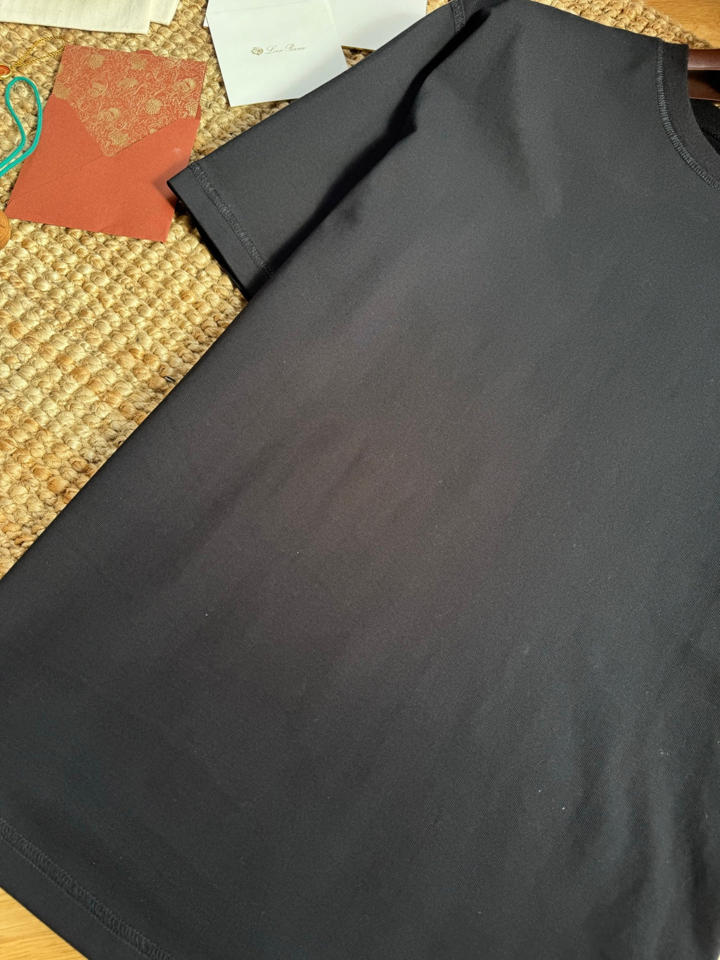 Dior – Schwarzes T-Shirt aus Baumwolle mit Brusttasche