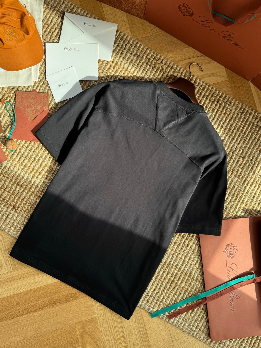 Dior – Schwarzes T-Shirt aus Baumwolle mit Brusttasche