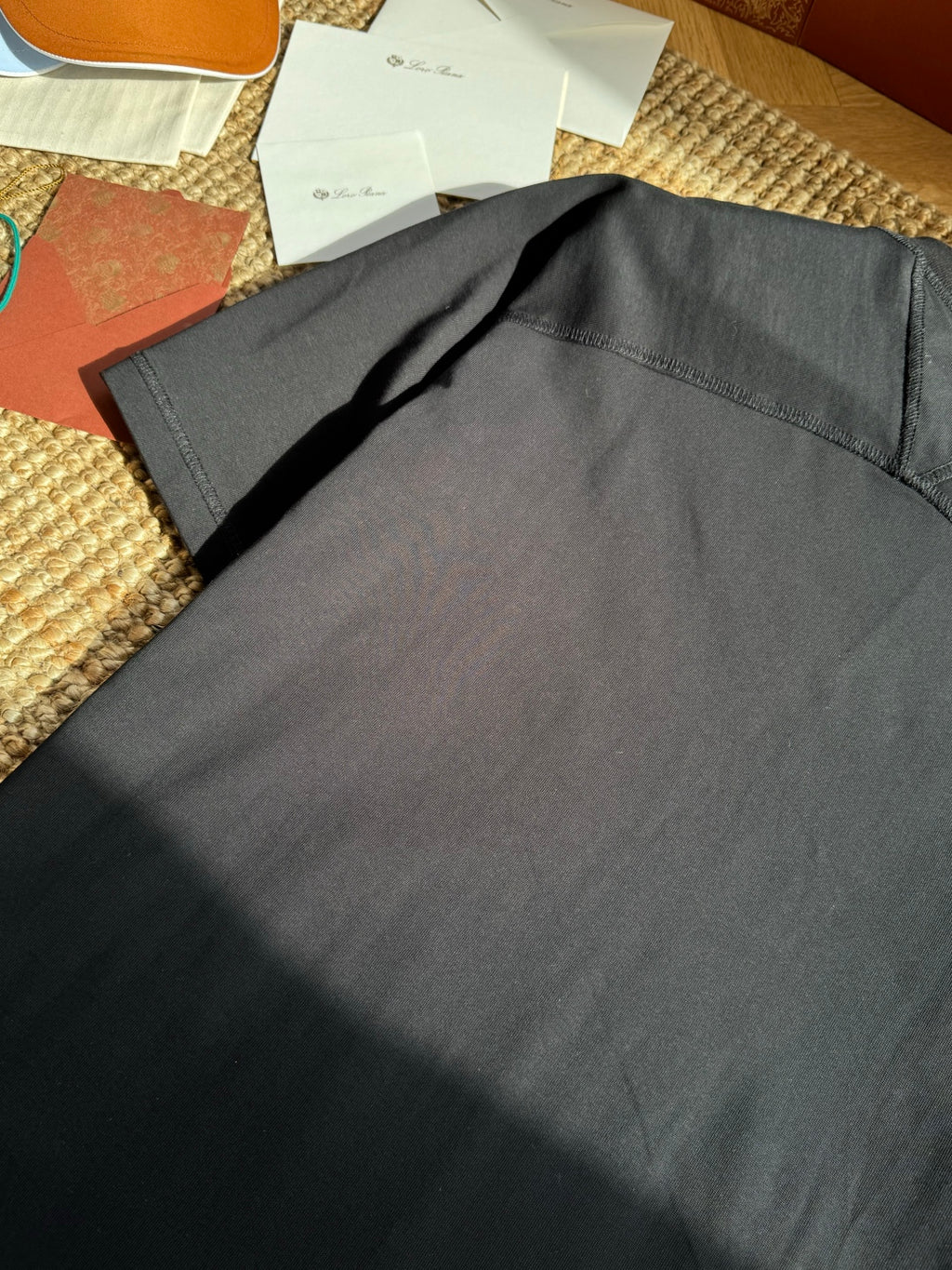 Dior – Schwarzes T-Shirt aus Baumwolle mit Brusttasche