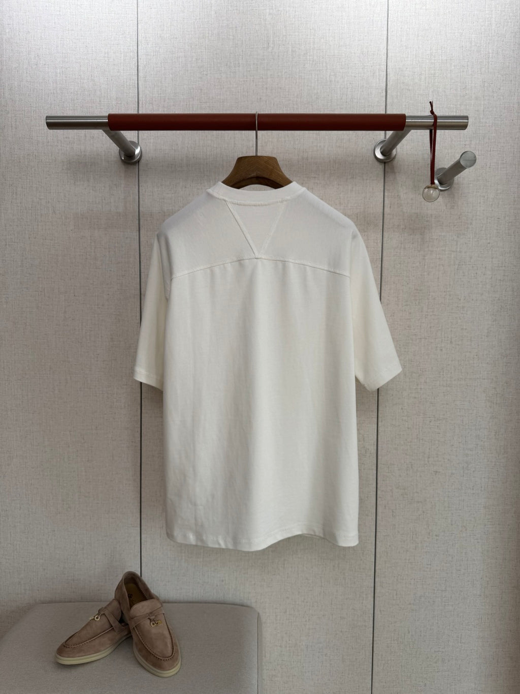 Dior – Weisses T-Shirt aus Baumwolle mit Brusttasche