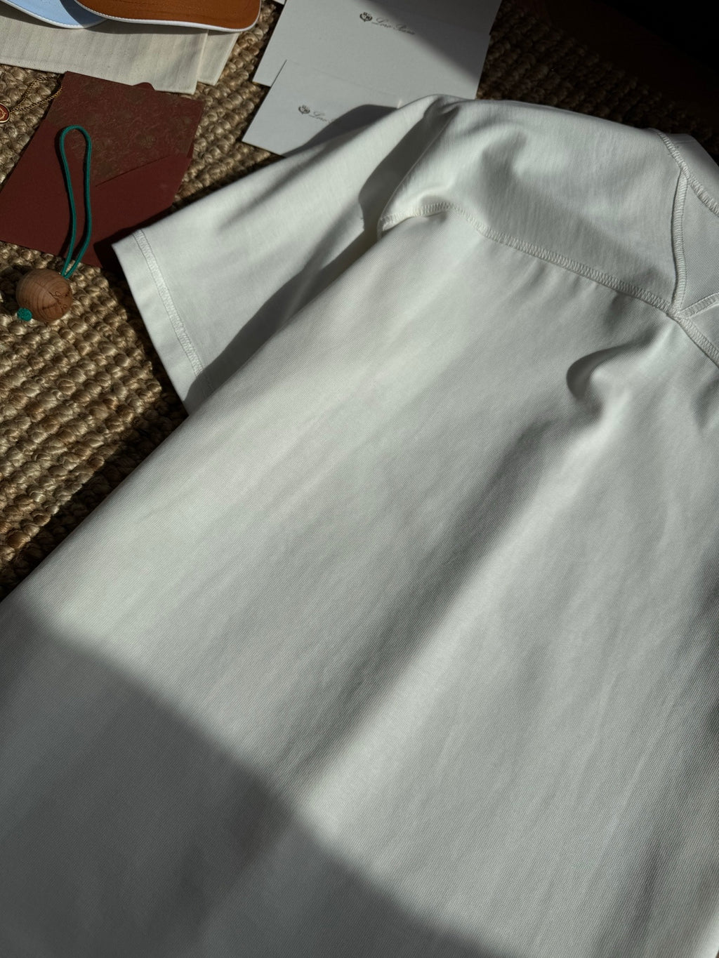 Dior – Weisses T-Shirt aus Baumwolle mit Brusttasche