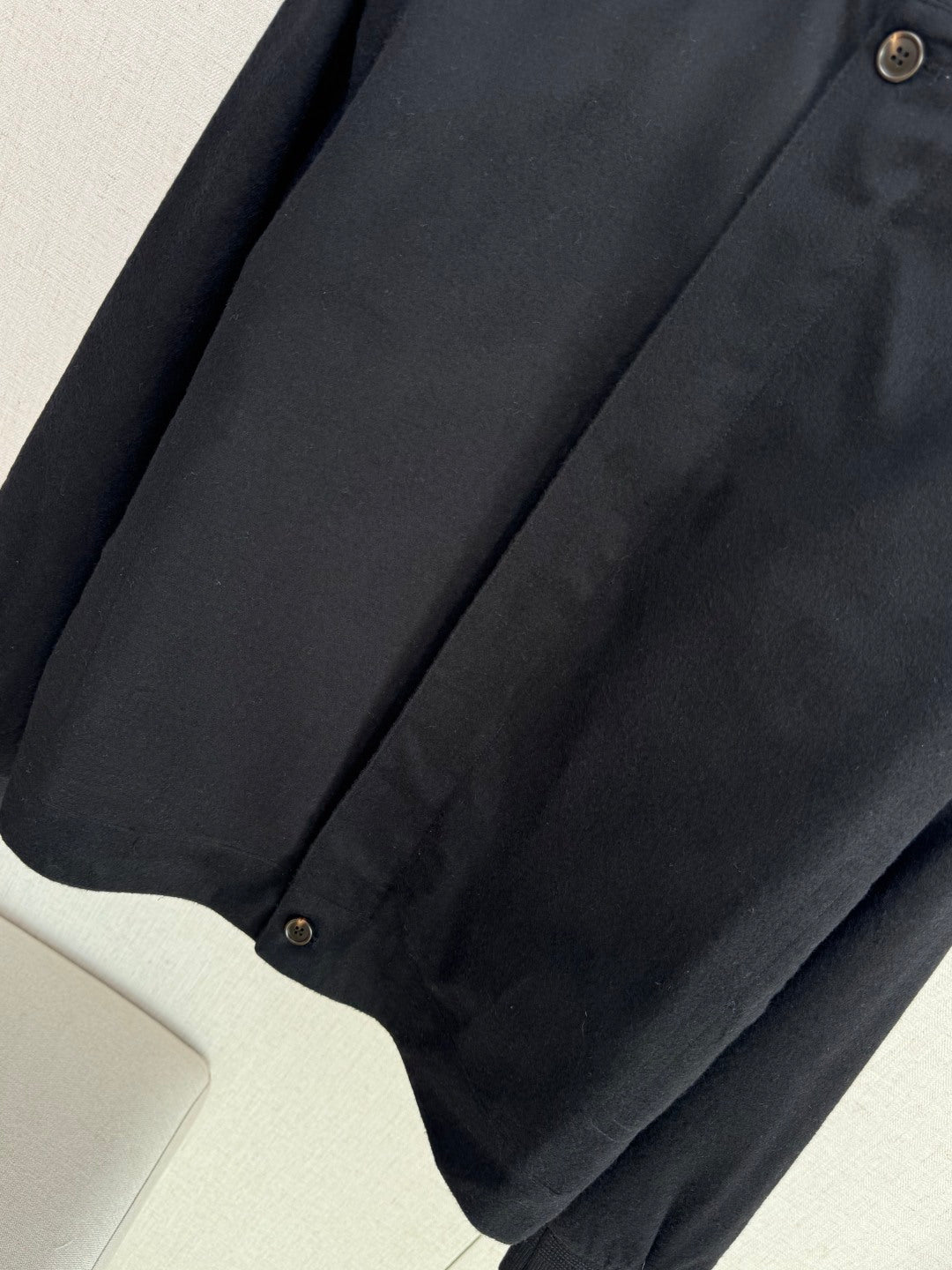 ZEGNA Schwarze Bomberjacke aus feiner Wolle mit elastischem Bund