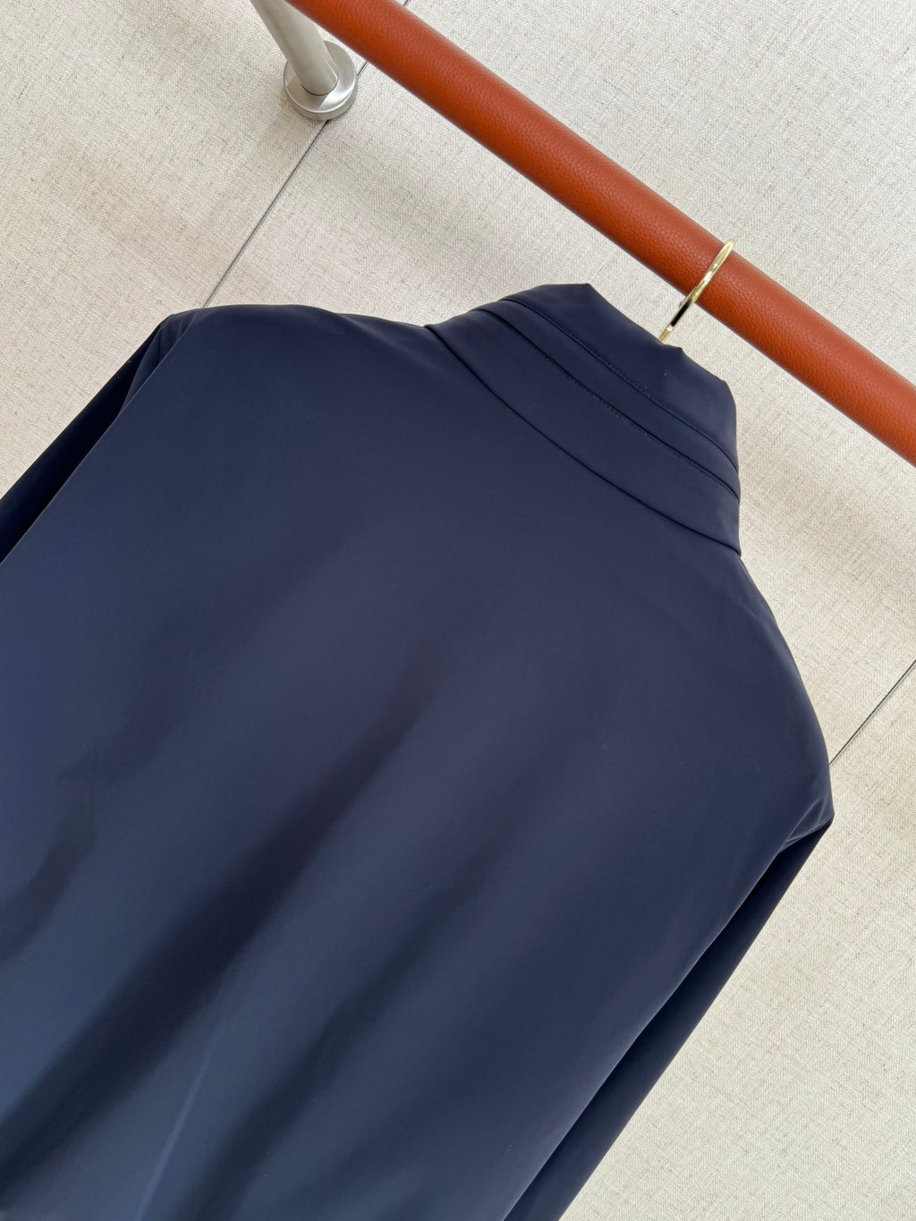 Brunello Cucinelli Dunkelblaue Herren-Stehkragenjacke – Leichte Übergangsjacke