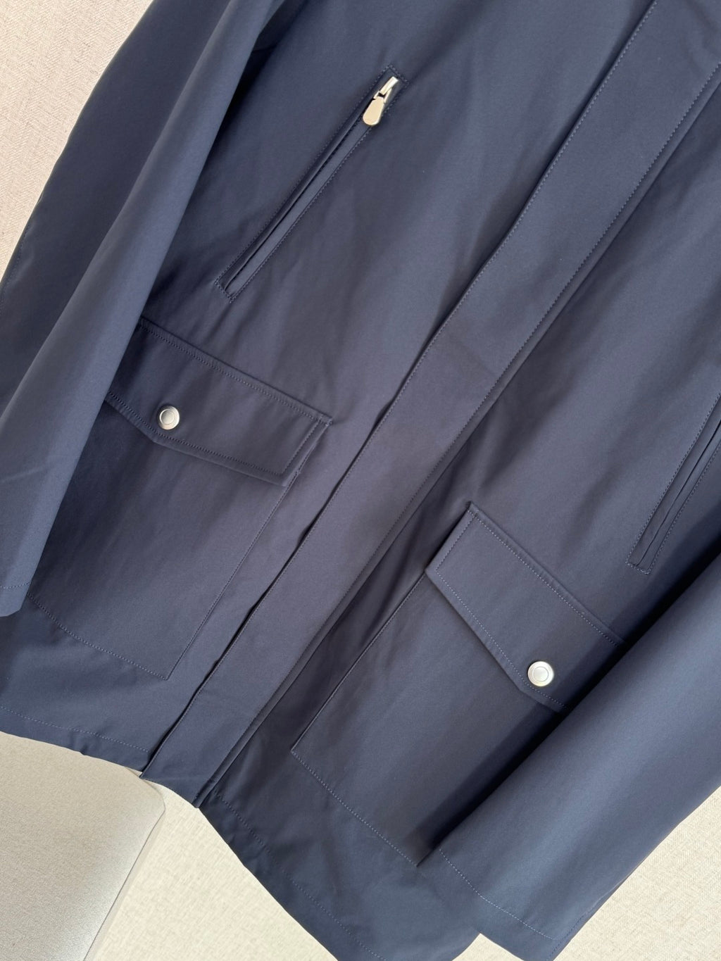 Brunello Cucinelli Outdoor-Jacke mit Kapuze – Navy Blau