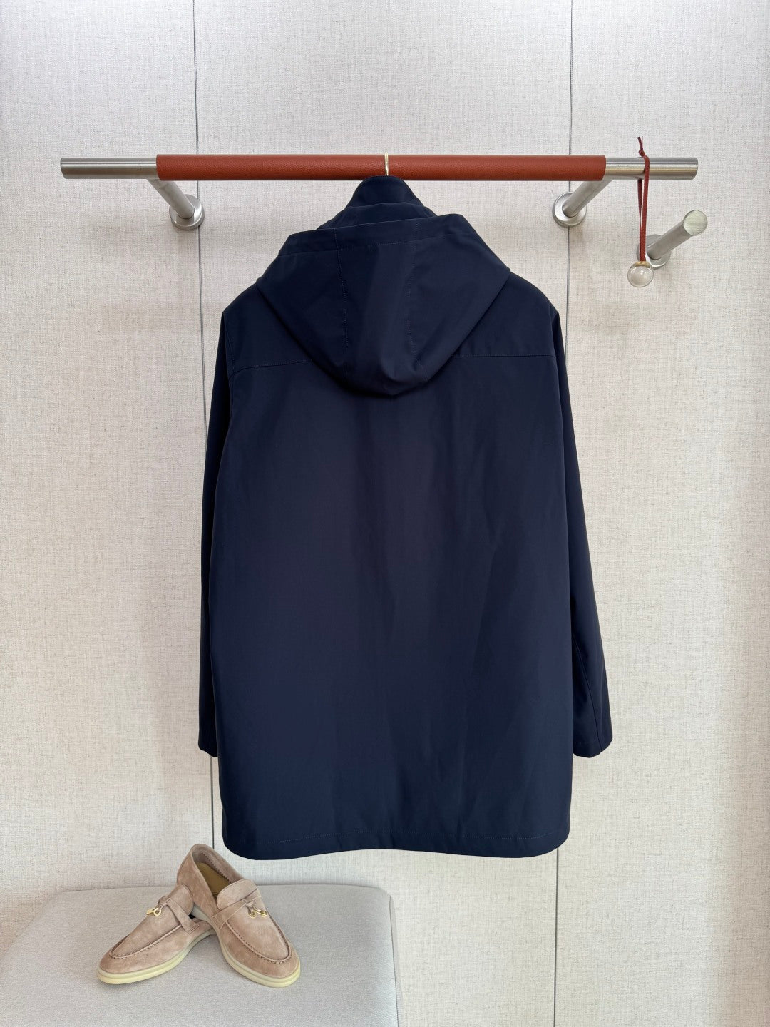 Brunello Cucinelli Outdoor-Jacke mit Kapuze – Navy Blau