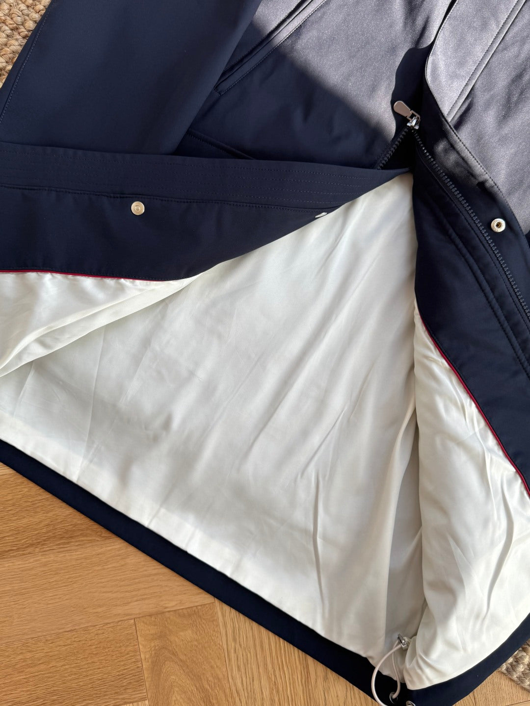 Brunello Cucinelli Outdoor-Jacke mit Kapuze – Navy Blau