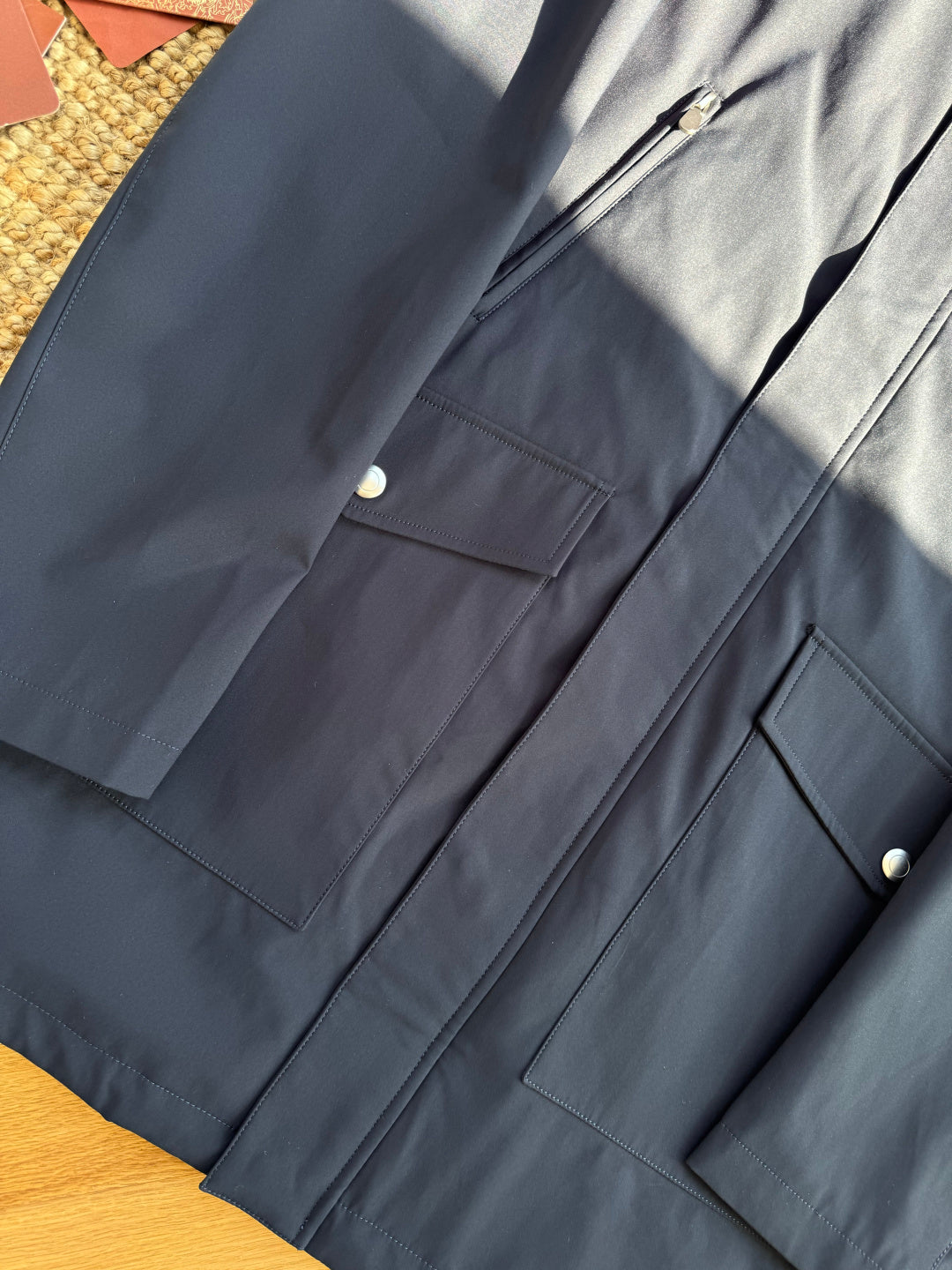 Brunello Cucinelli Outdoor-Jacke mit Kapuze – Navy Blau