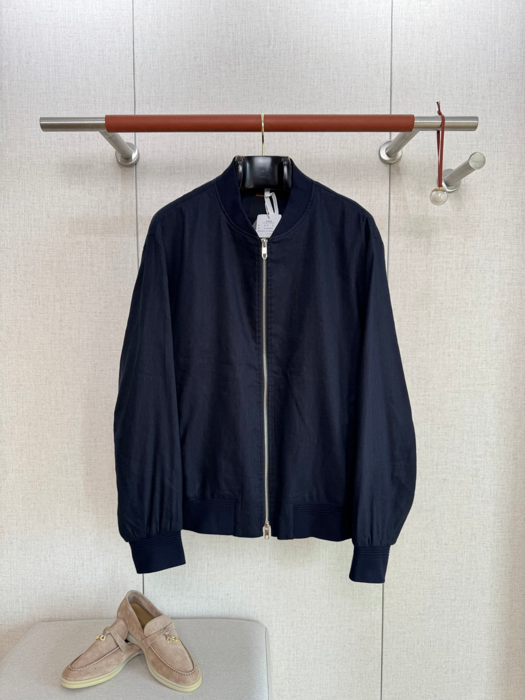 ZEGNA Dunkelblaue Bomberjacke
