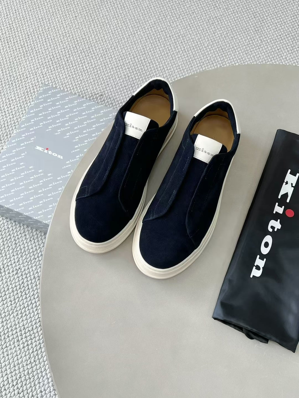 Kiton Slip-On Sneaker in Dunkelblau – Bequeme Freizeit-Schuhe mit sportlichem Design