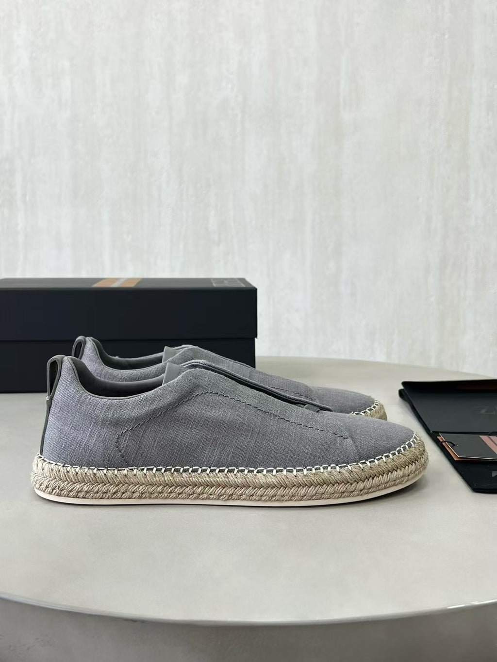ZEGNA Espadrille Sneaker aus Canvas – Leichte Sommerschuhe in Grau