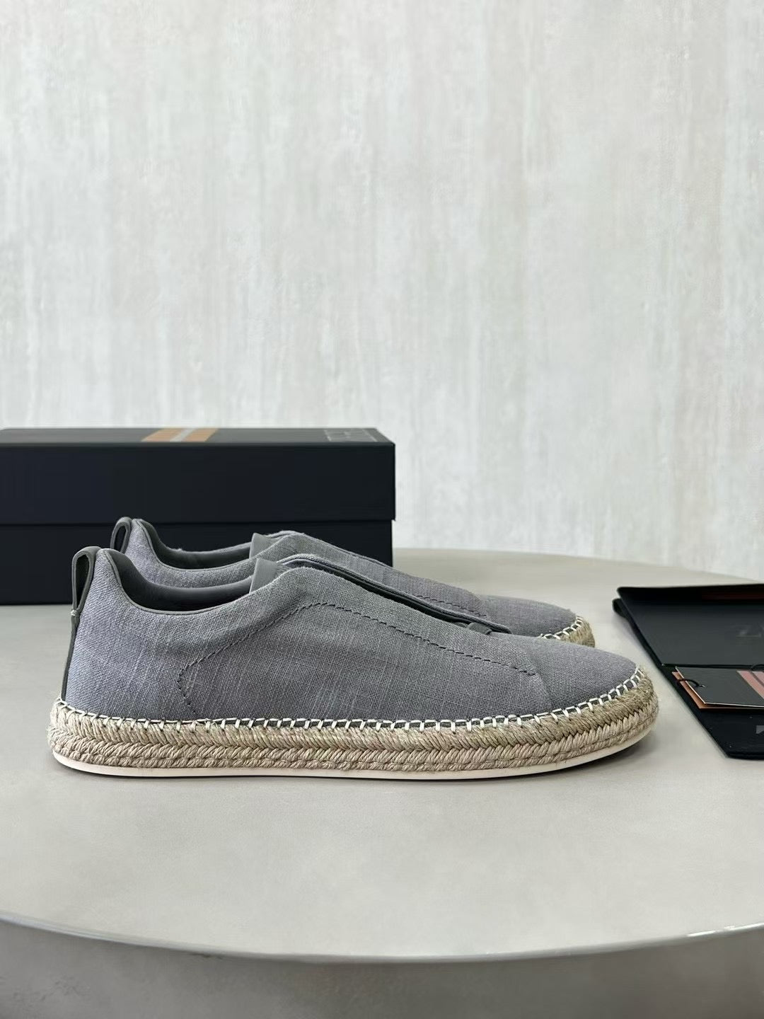 ZEGNA Espadrille Sneaker aus Canvas – Leichte Sommerschuhe in Grau