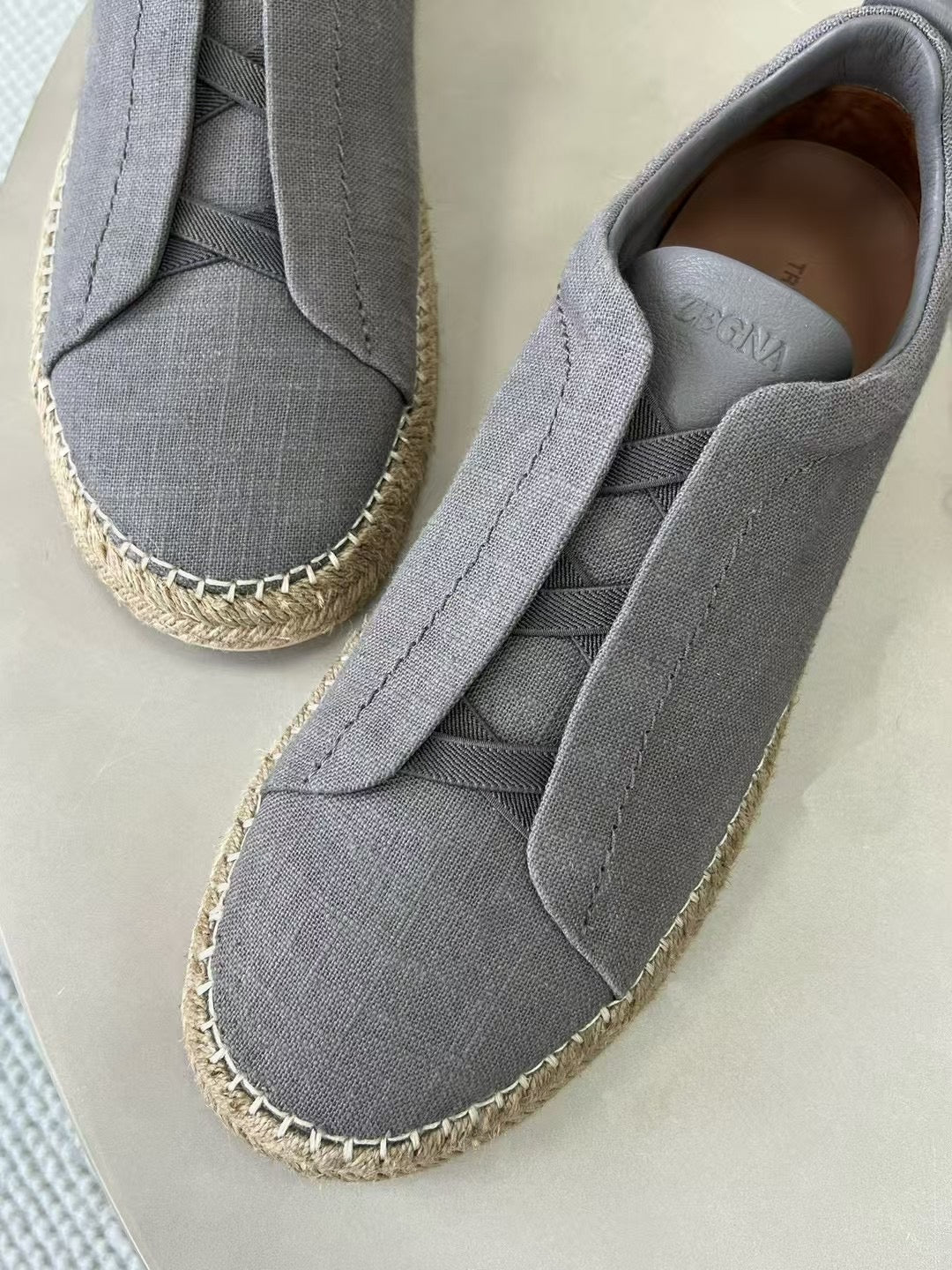 ZEGNA Espadrille Sneaker aus Canvas – Leichte Sommerschuhe in Grau
