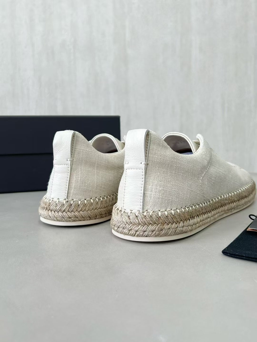 ZEGNA Espadrille Sneaker aus Canvas – Sommer Slipper in Beige