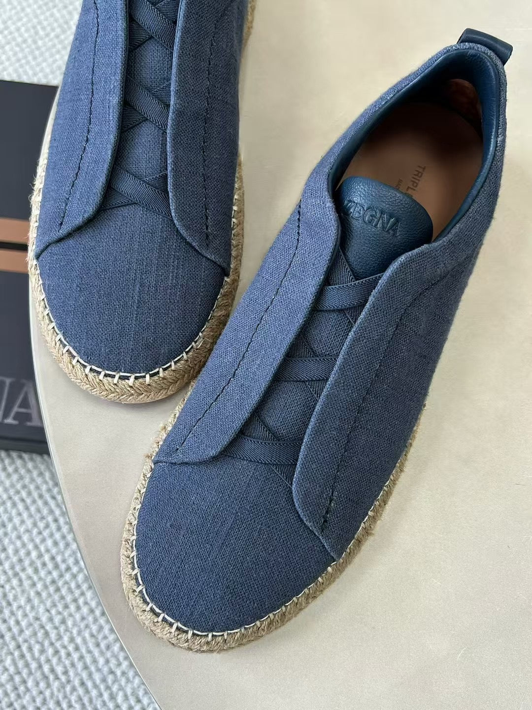 ZEGNA Espadrille Sneaker aus Canvas – Leichte Sommerschuhe in Blau