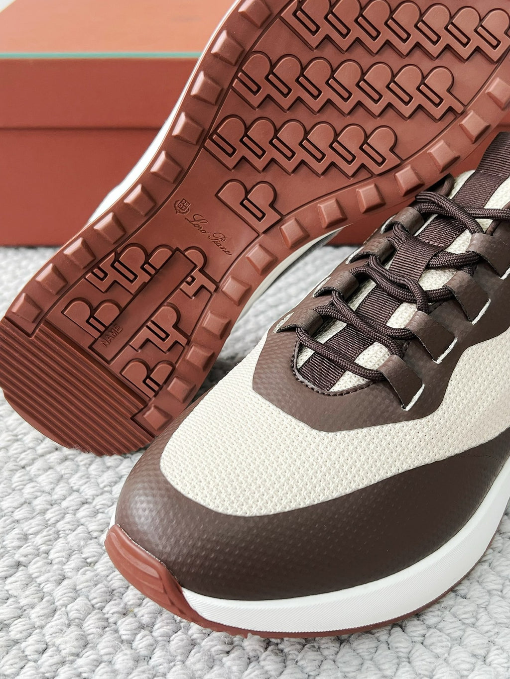 Loro Piana Herren Sneaker Braun/Beige – Premium-Leder & Mesh