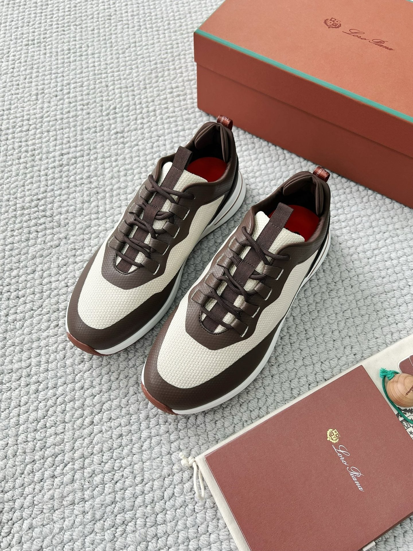 Loro Piana Herren Sneaker Braun/Beige – Premium-Leder & Mesh