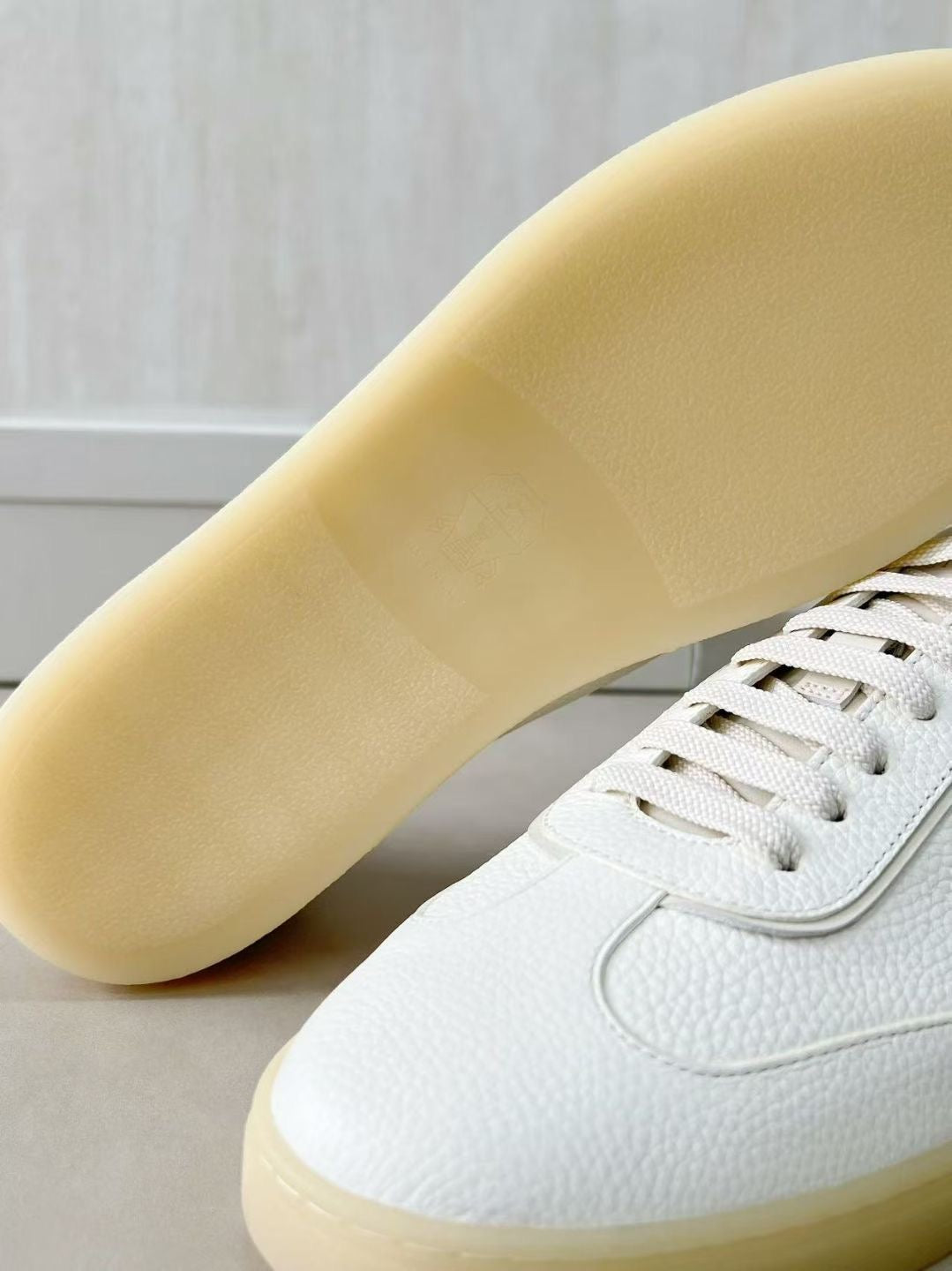 Brunello Cucinelli Herren-Sneaker aus Leder Weiss