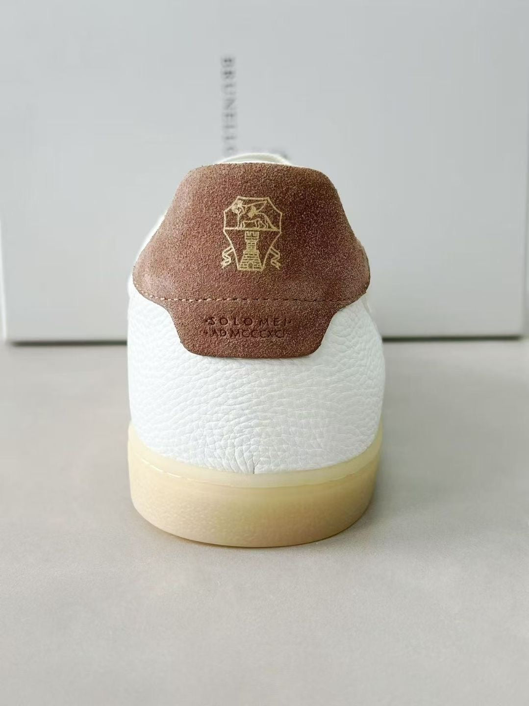 Brunello Cucinelli Herren-Sneaker aus Leder Weiss