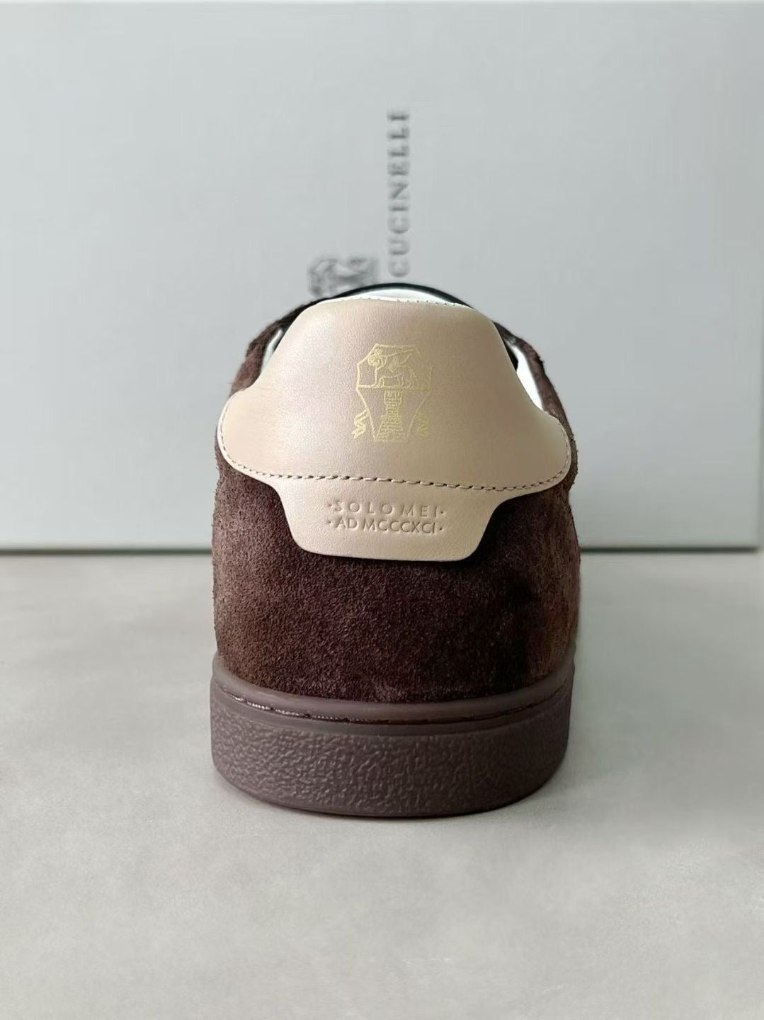 Brunello Cucinelli Herren-Sneaker aus Veloursleder Braun