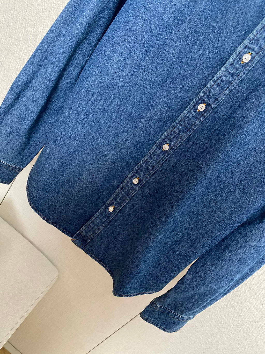 Ralph Lauren Denim-Hemd – Blaues Button-Down mit Stickerei & Loafern