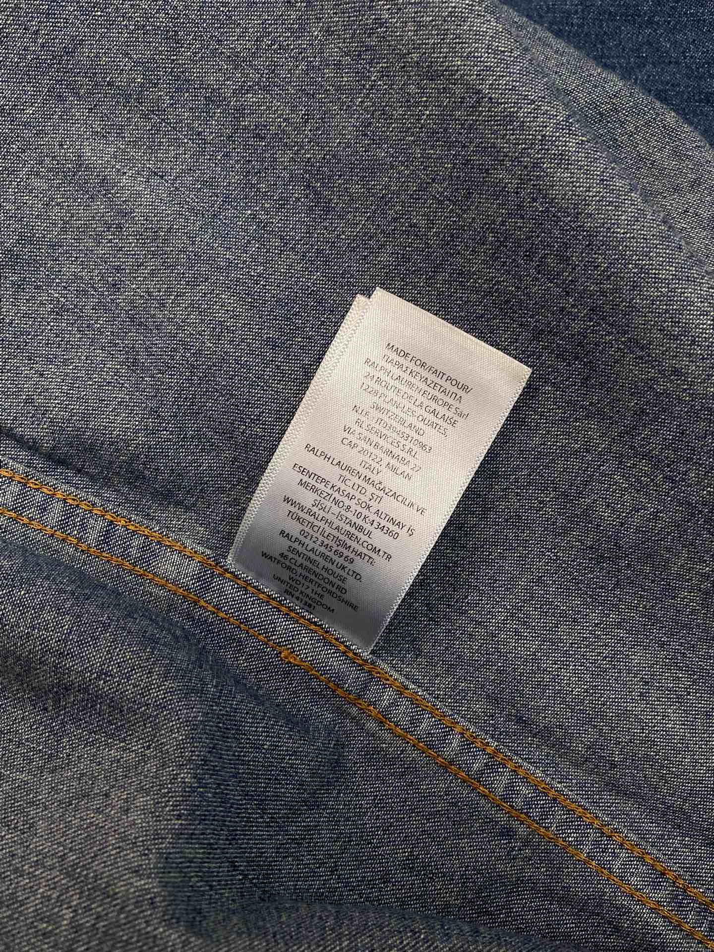 Ralph Lauren Denim-Hemd – Blaues Button-Down mit Stickerei & Loafern