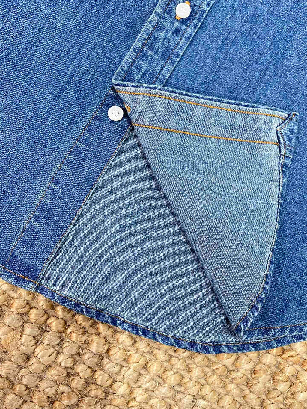Ralph Lauren Denim-Hemd – Blaues Button-Down mit Stickerei & Loafern