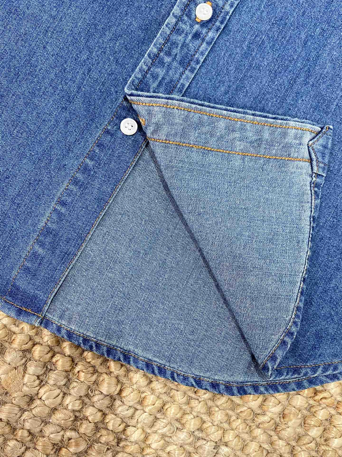 Ralph Lauren Denim-Hemd – Blaues Button-Down mit Stickerei & Loafern