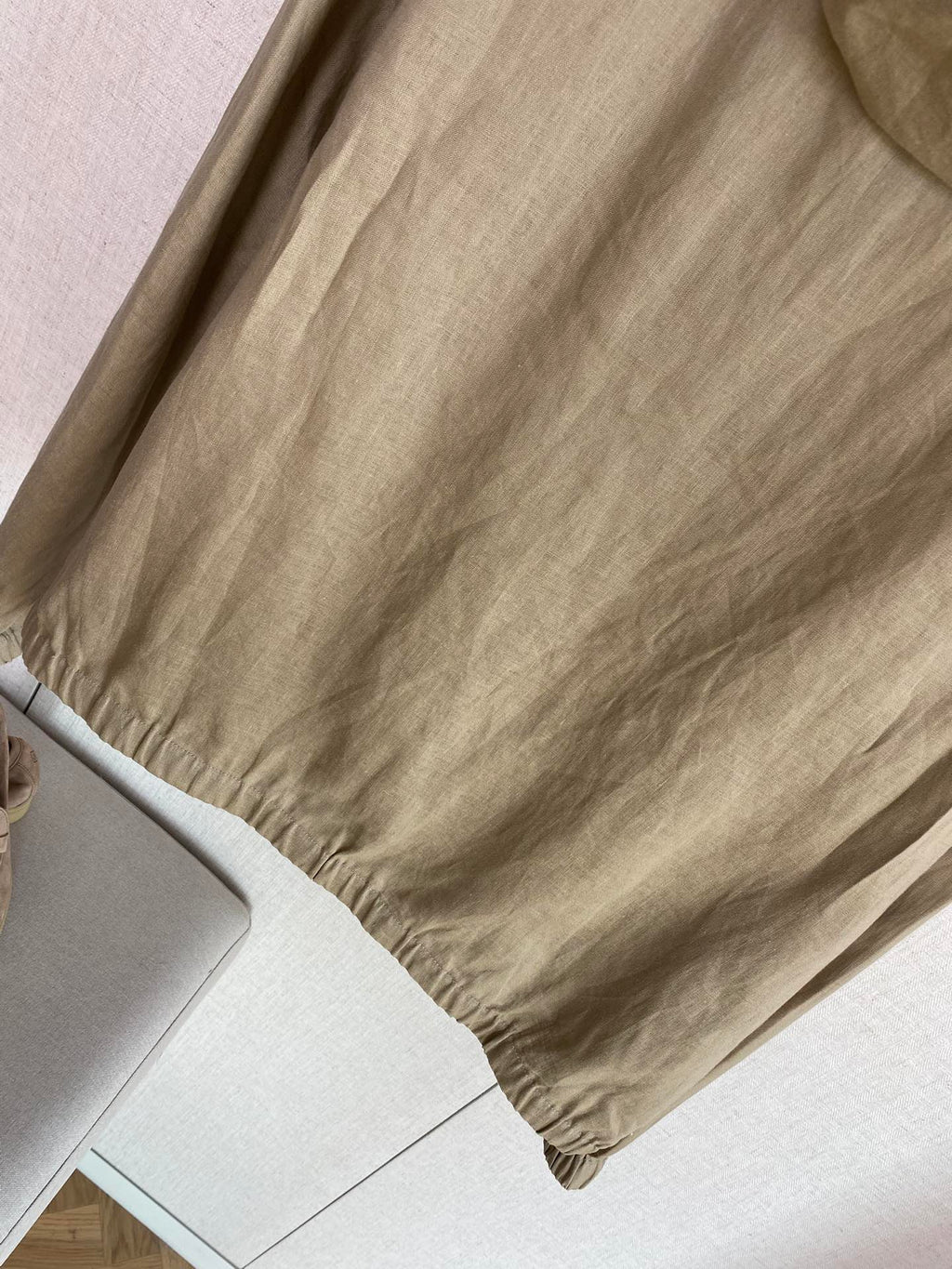 Loro Piana Beige Herren Jacke mit Kapuze, Reissverschluss und elastischen Buendchen