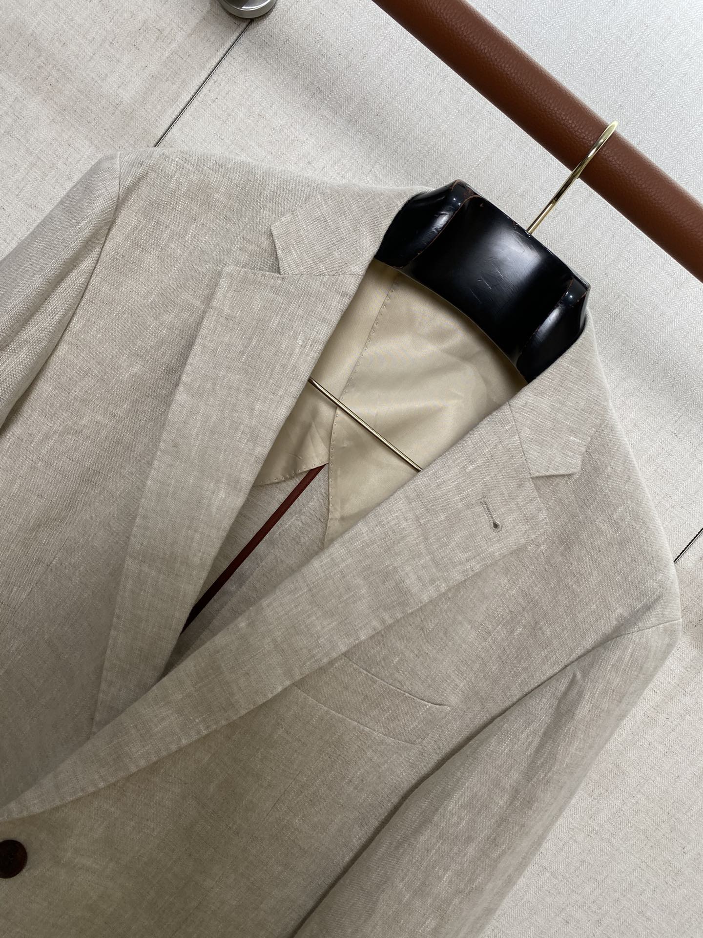 ZEGNA Sommersakko aus Leinen mit Reverskragen Beige