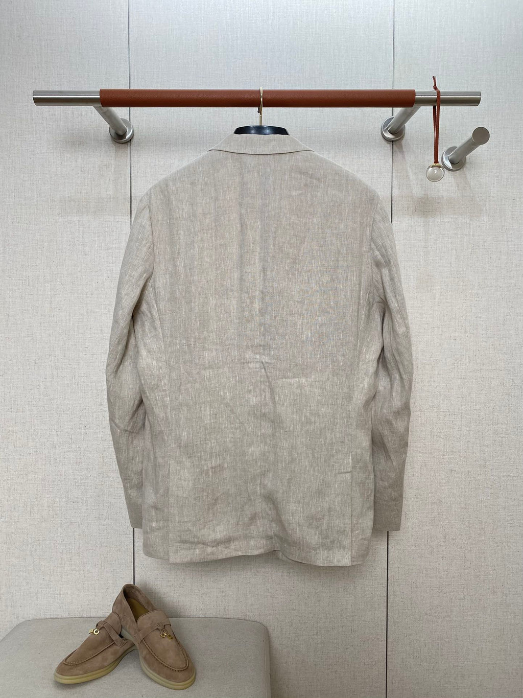 ZEGNA Sommersakko aus Leinen mit Reverskragen Beige